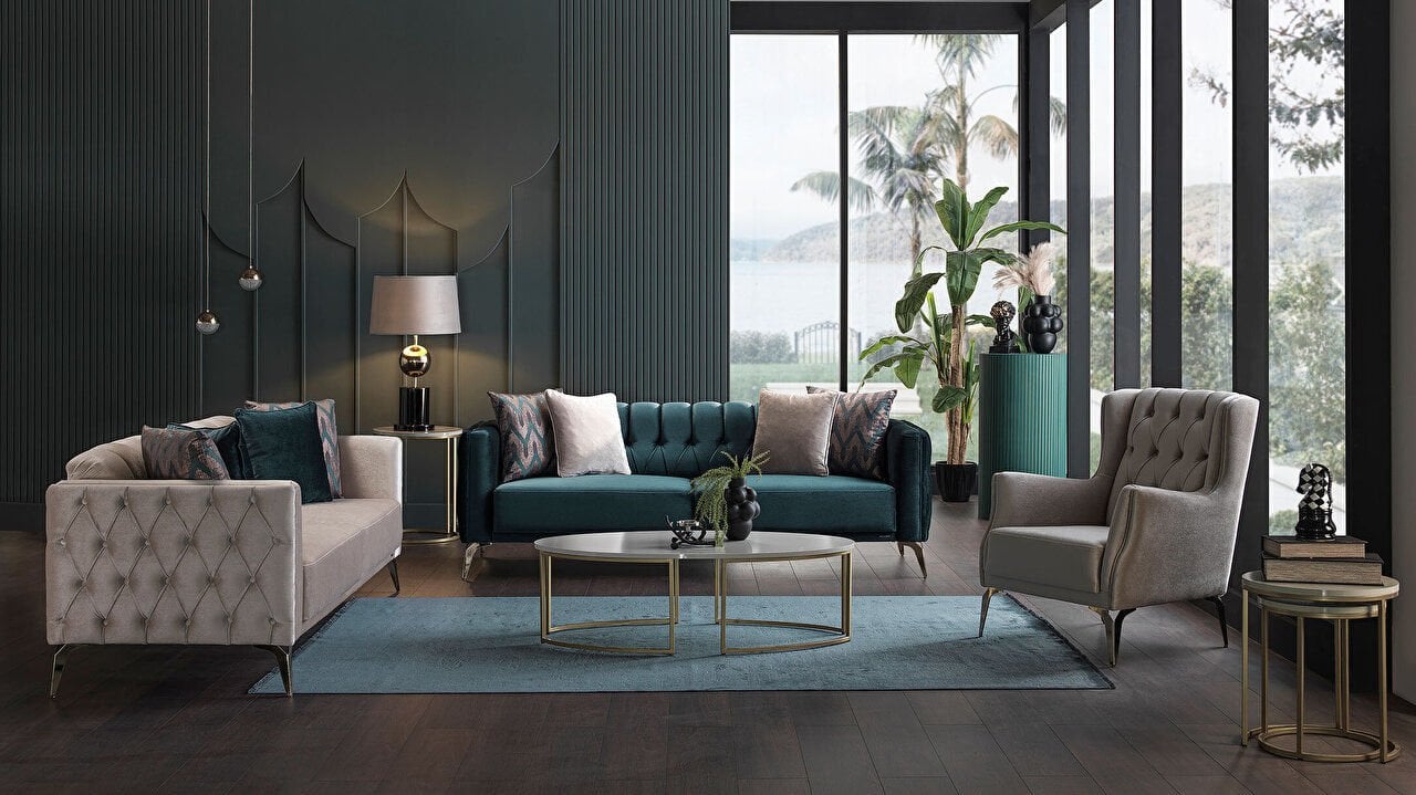 VALESCO KOLTUK TAKIMI BEJ-YEŞİL