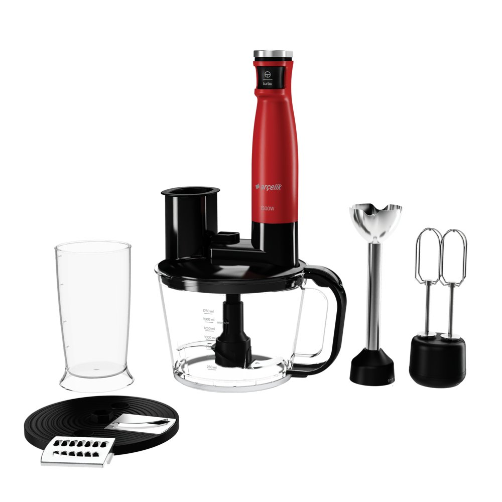 Arçelik RHB 6050 K Resital Kırmızı 1500 W Blender Set
