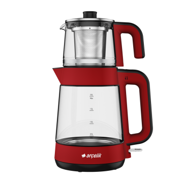 Arçelik CM 6964 K Resital Kırmızı 1900 W Cam Demlikli Çay Makinesi