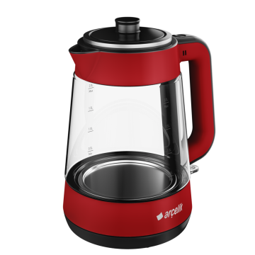 Arçelik CM 6964 K Resital Kırmızı 1900 W Cam Demlikli Çay Makinesi