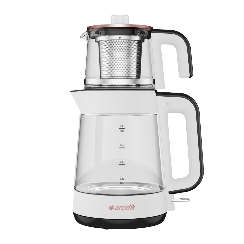 Arçelik CM 6964 Resital Beyaz 1900 W Cam Demlikli Çay Makinesi