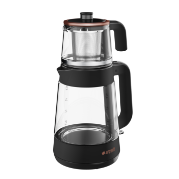 Arçelik CM 6964 S Resital Siyah 1900 W Cam Demlikli Çay Makinesi