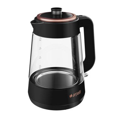Arçelik CM 6964 S Resital Siyah 1900 W Cam Demlikli Çay Makinesi