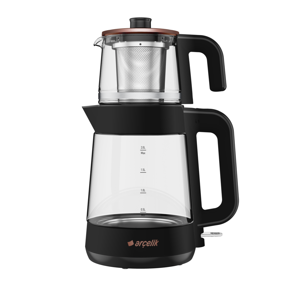 Arçelik CM 6964 S Resital Siyah 1900 W Cam Demlikli Çay Makinesi