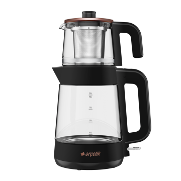 Arçelik CM 6964 S Resital Siyah 1900 W Cam Demlikli Çay Makinesi